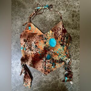 Vintage Y2K Side Tie Halter Top